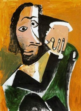 座る男性 3 1971 年キュビズム パブロ・ピカソ Oil Paintings